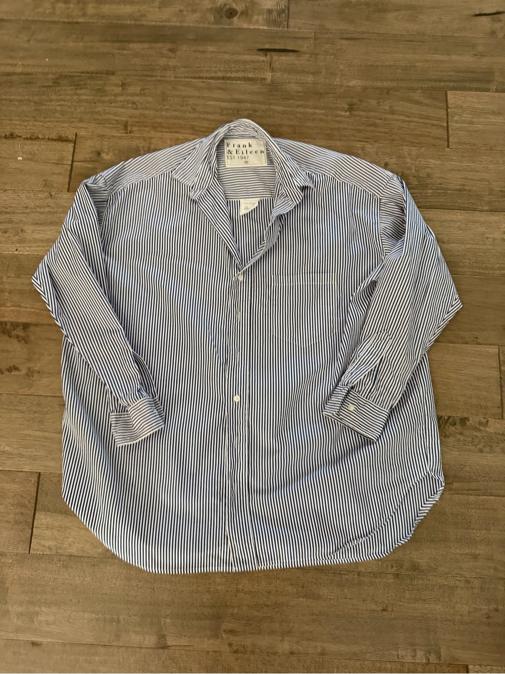 Frank & Eileen Navy and White Striped Button-Down Shirts - Picture 3 of 8
